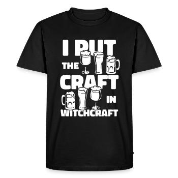 Craft Beer Bier Craftbier - Men's Premium Organic T-Shirt - black - Front - Nico (187cm)