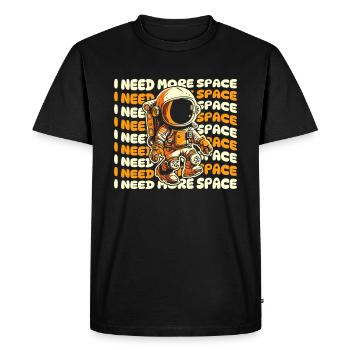Astronaute Astronaute Cosmonaute Drôle - T-shirt Premium bio Homme - noir - Devant - Nico (187cm)
