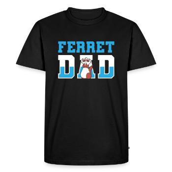 Ferret polecat father - Men's Premium Organic T-Shirt - black - Front - Nico (187cm)