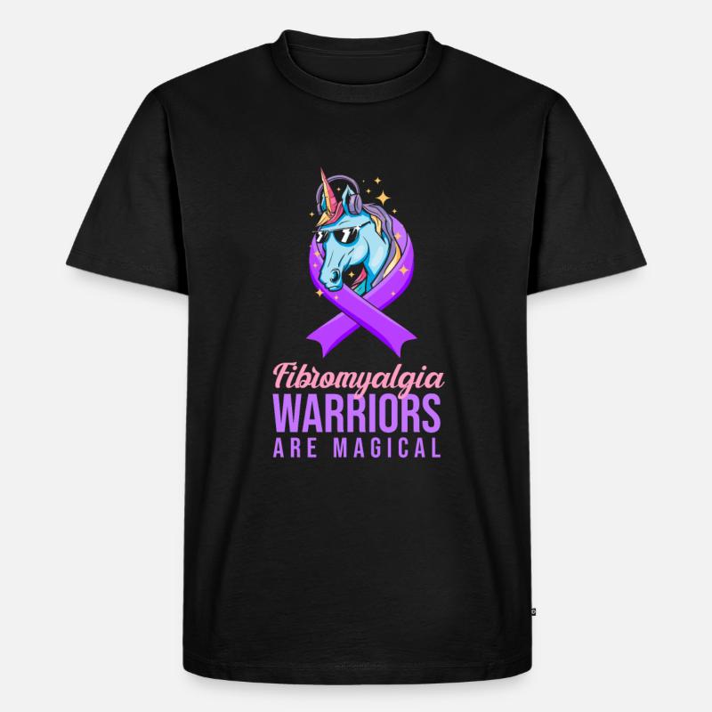 Fibromyalgie Rheuma Krieger - Männer Premium Bio T-Shirt - Schwarz