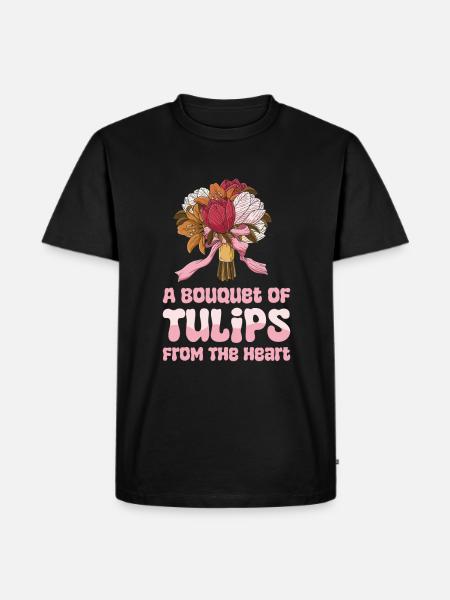 Tulips Cute - Men's Premium Organic T-Shirt - black