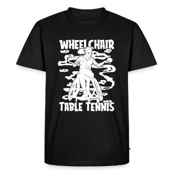 Table tennis, ping-pong, wheelchair - Men's Premium Organic T-Shirt - black - Front - Nico (187cm)