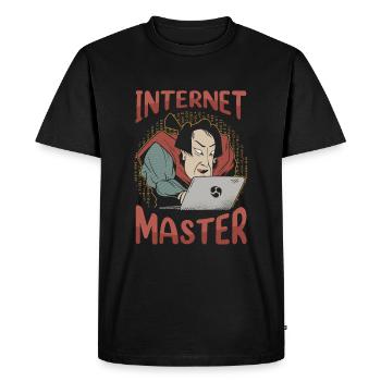 Développeur Web Développeur Web Master - T-shirt Premium bio Homme - noir - Devant - Nico (187cm)