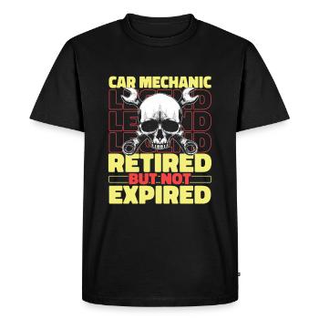Mécanicien automobile à la retraite - T-shirt Premium bio Homme - noir - Devant - Nico (187cm)