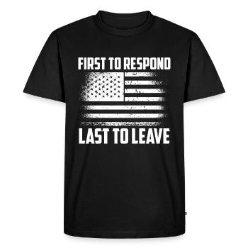 Centre d’opérations du centre de contrôle des appels d’urgence - T-shirt Premium bio Homme - noir - Devant - Nico (187cm)