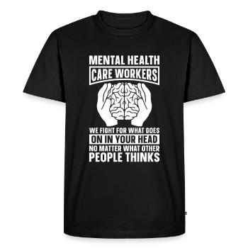 Psychologie Psychologue - T-shirt Premium bio Homme - noir - Devant - Nico (187cm)