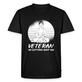 Vétéran bouddhiste Bouddha - T-shirt Premium bio Homme - noir - Devant - Nico (187cm)