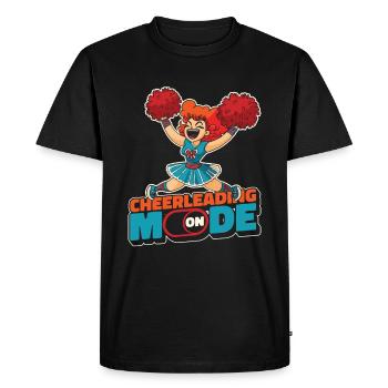 Cheerleader Cheerleading Mode On - Men's Premium Organic T-Shirt - black - Front - Nico (187cm)