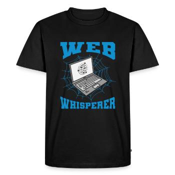 Web Developer Web Developer Funny - Men's Premium Organic T-Shirt - black - Front - Nico (187cm)