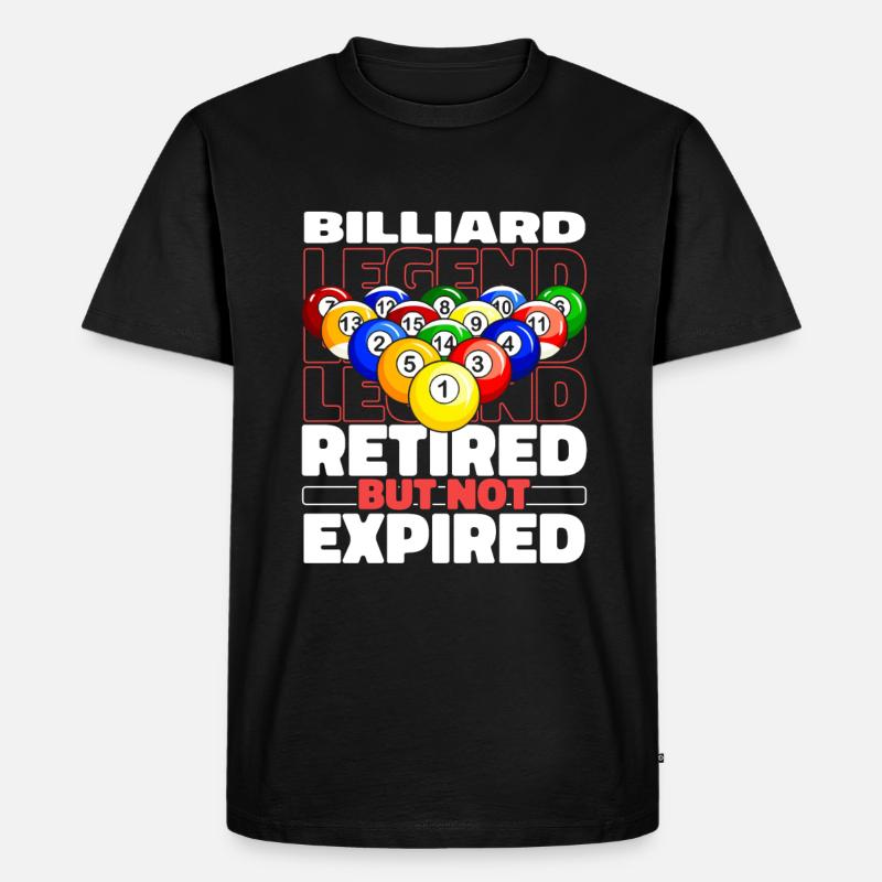 Billard Im Ruhestand - Männer Premium Bio T-Shirt - Schwarz