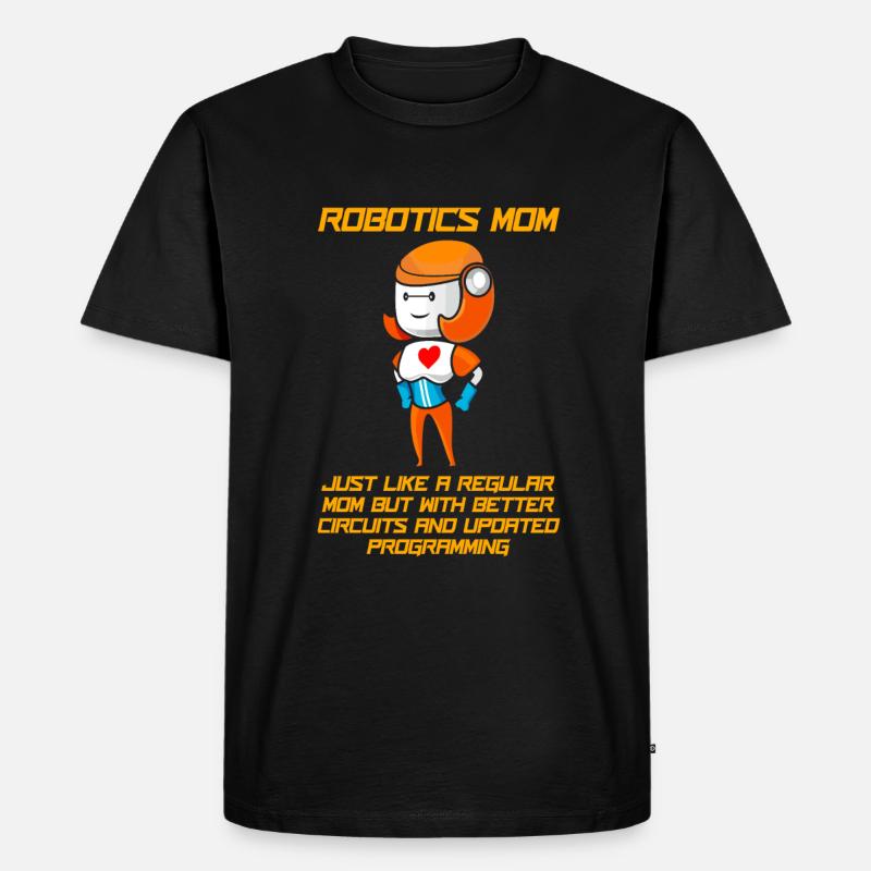 Robotik Ai Roboter Mutter - Männer Premium Bio T-Shirt - Schwarz