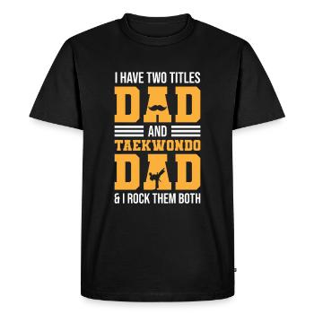 Taekwondo Père Taekwondo - T-shirt Premium bio Homme - noir - Devant - Nico (187cm)
