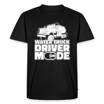 Chauffeur de camion Camionneur Chauffeur de camion - T-shirt Premium bio Homme - noir - Devant - Nico (187cm)