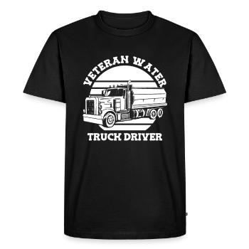 Chauffeur de camion Camionneur Chauffeur de camion - T-shirt Premium bio Homme - noir - Devant - Nico (187cm)