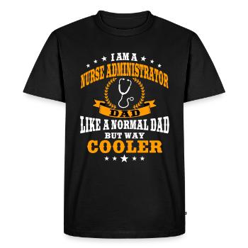 Directeur de soins papa - T-shirt Premium bio Homme - noir - Devant - Nico (187cm)