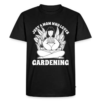 Jardinier amateur jardin maman - T-shirt Premium bio Homme - noir - Devant - Nico (187cm)