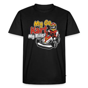 Go Kart Karting Kart Driver Cool - T-shirt Premium bio Homme - noir - Devant - Nico (187cm)