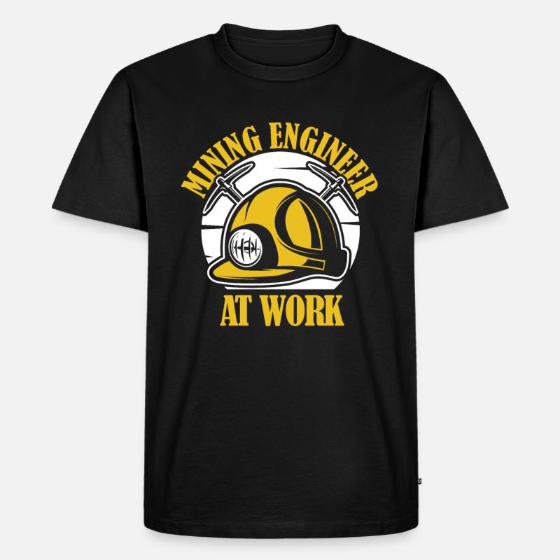 Engineer Cool Mining Engineer - Men's Premium Organic T-Shirt - black