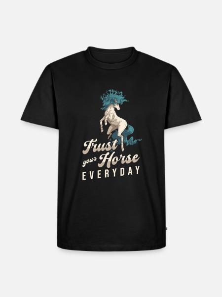 Cheval Équitation Cool Endurance Équitation - T-shirt Premium bio Homme - noir