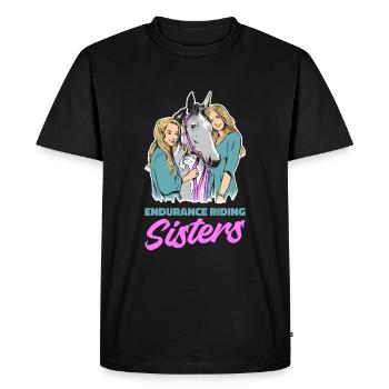 Horse Equestrian Sister Endurance Riding - Men's Premium Organic T-Shirt - black - Front - Nico (187cm)