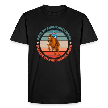Horse Equestrian Cool Endurance Riding - Men's Premium Organic T-Shirt - black - Front - Nico (187cm)