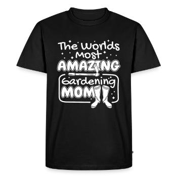 Jardinier amateur jardin maman - T-shirt Premium bio Homme - noir - Devant - Nico (187cm)
