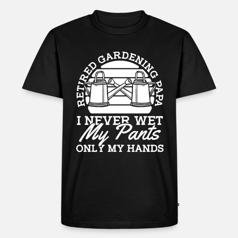 Hobbygärtner Garten Gartenvater - Männer Premium Bio T-Shirt - Schwarz