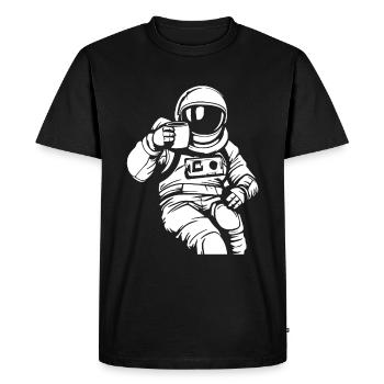 Café Café - T-shirt Premium bio Homme - noir - Devant - Nico (187cm)