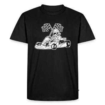 Faire du karting, karting, karting - T-shirt Premium bio Homme - noir - Devant - Nico (187cm)