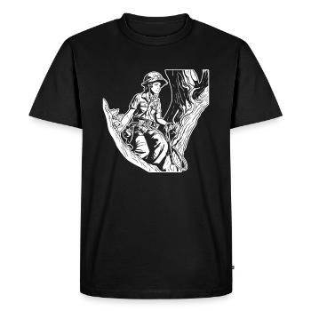Arborist Tree Climber Arborist - Men's Premium Organic T-Shirt - black - Front - Nico (187cm)