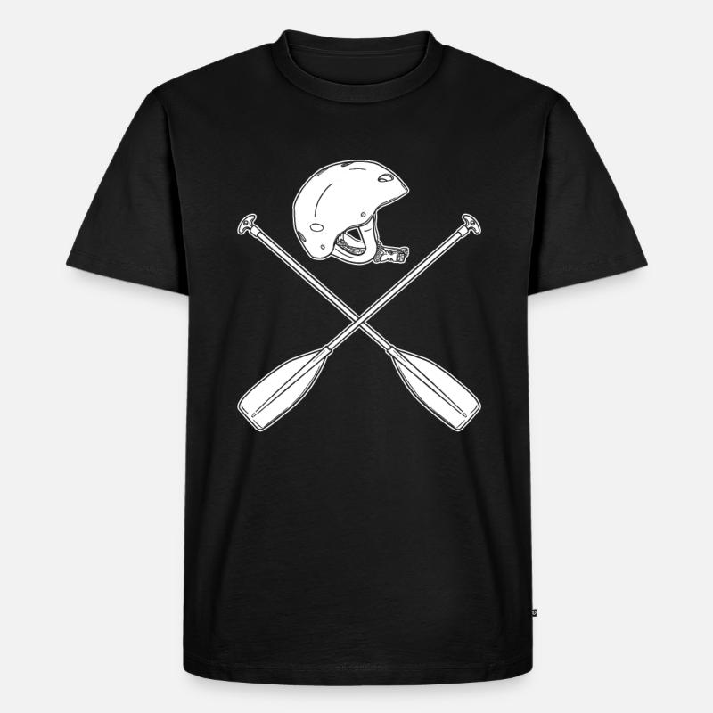 Rafting - Männer Premium Bio T-Shirt - Schwarz
