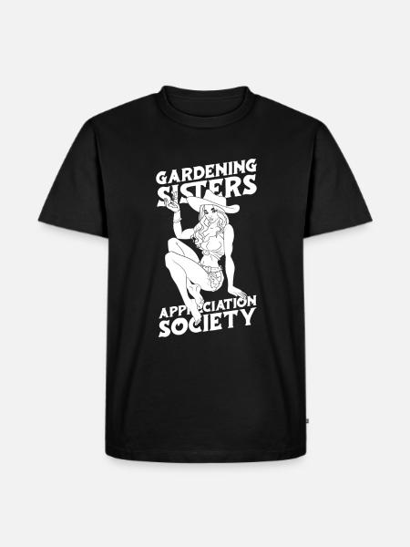 Hobbygärtner Garten Gartenschwester - Männer Premium Bio T-Shirt - Schwarz