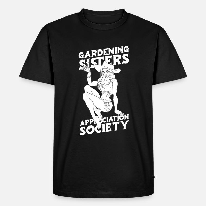 Hobbygärtner Garten Gartenschwester - Männer Premium Bio T-Shirt - Schwarz