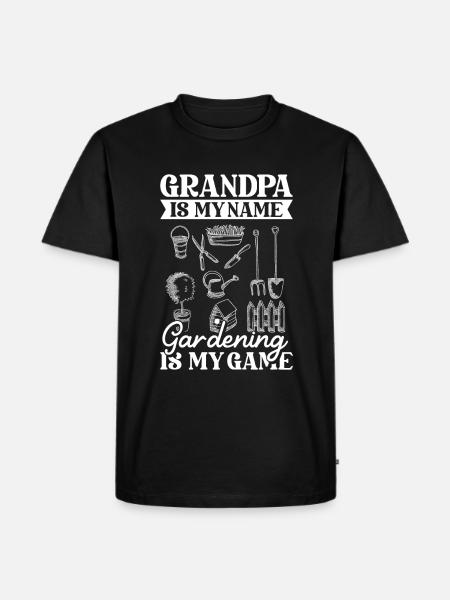 Hobbygärtner Garten Garten Opa - Männer Premium Bio T-Shirt - Schwarz