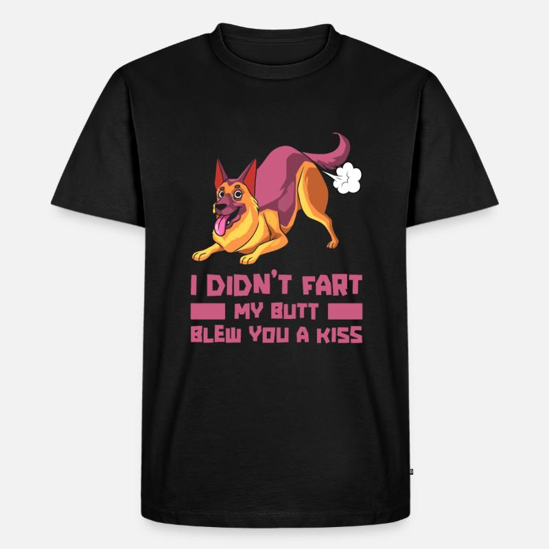 Schäferhund Witzig - Männer Premium Bio T-Shirt - Schwarz