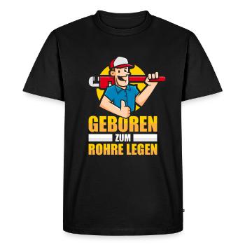 Pipeline builder Witzig - Men's Premium Organic T-Shirt - black - Front - Nico (187cm)