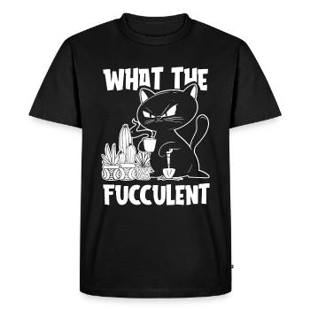 Jardinier amateur chat de jardin - T-shirt Premium bio Homme - noir - Devant - Nico (187cm)