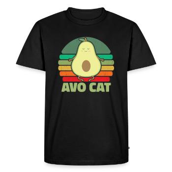 Hobby Gardener Garden Avocado Garden Cat - Men's Premium Organic T-Shirt - black - Front - Nico (187cm)