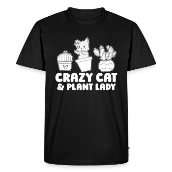 Jardinier amateur chat de jardin - T-shirt Premium bio Homme - noir - Devant - Nico (187cm)