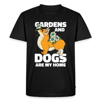 Hobby Gardener Jardin Korgi Chien de jardin - T-shirt Premium bio Homme - noir - Devant - Nico (187cm)