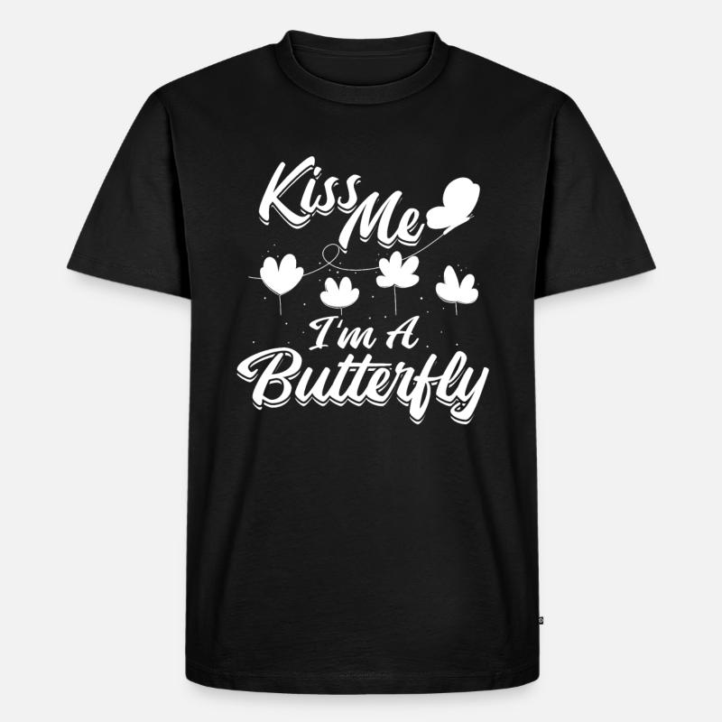 Hobbygärtner Garten Gartenschmetterlinge - Männer Premium Bio T-Shirt - Schwarz