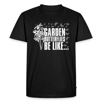 Jardiniers amateurs papillons de jardin - T-shirt Premium bio Homme - noir - Devant - Nico (187cm)