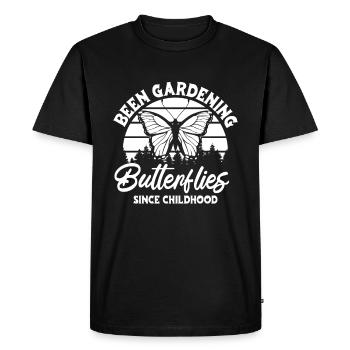 Jardiniers amateurs papillons de jardin - T-shirt Premium bio Homme - noir - Devant - Nico (187cm)