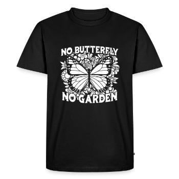 Jardiniers amateurs papillons de jardin - T-shirt Premium bio Homme - noir - Devant - Nico (187cm)