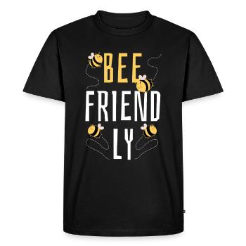 Hobby Gardener Garden Friendly Garden Bees - Men's Premium Organic T-Shirt - black - Front - Nico (187cm)