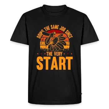 Jardinier amateur jardin abeilles de jardin - T-shirt Premium bio Homme - noir - Devant - Nico (187cm)