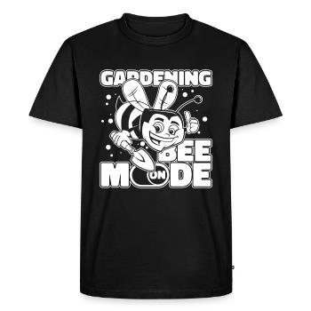 Jardinier amateur jardin abeilles de jardin - T-shirt Premium bio Homme - noir - Devant - Nico (187cm)