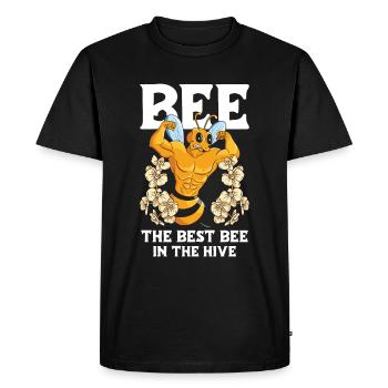 Jardinier amateur jardin ruche abeilles - T-shirt Premium bio Homme - noir - Devant - Nico (187cm)