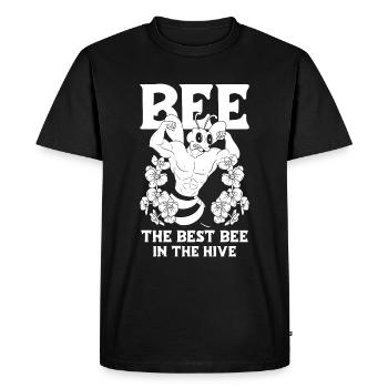 Jardinier amateur jardin ruche abeilles - T-shirt Premium bio Homme - noir - Devant - Nico (187cm)