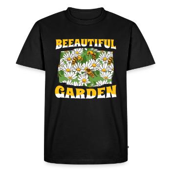 Jardinier amateur jardin abeilles de jardin - T-shirt Premium bio Homme - noir - Devant - Nico (187cm)